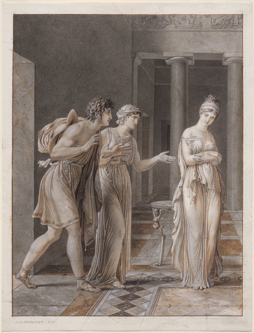 The Meeting of Orestes and Hermione de Anne-Louis Girodet de Roucy-Trioson