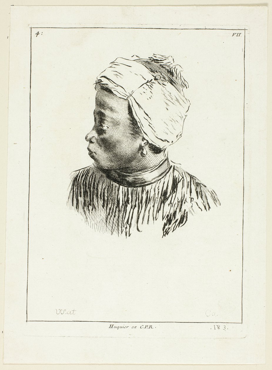 Jefe de Negro (perfil) de Anne Claude Philippe Caylus