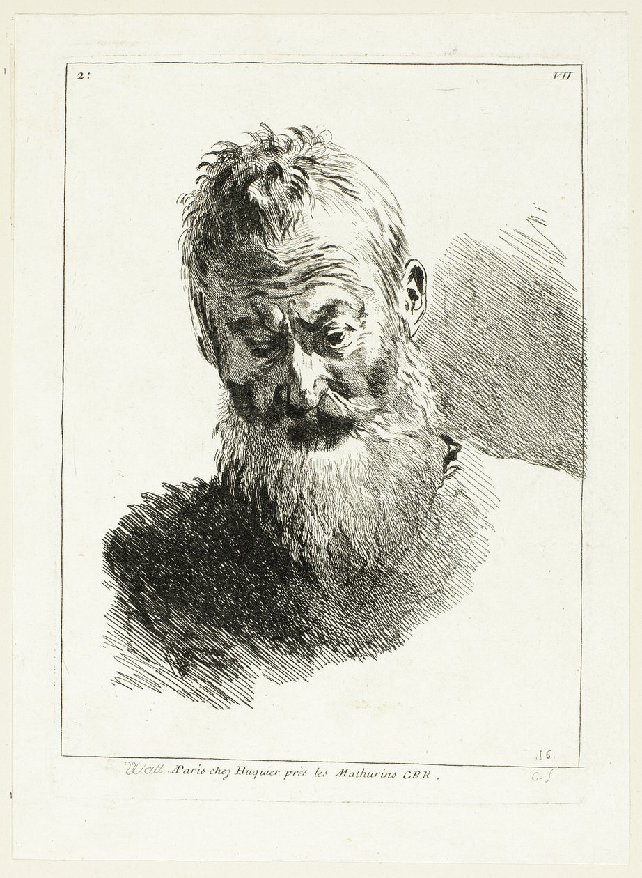 Cabeza de hombre de Anne Claude Philippe Caylus