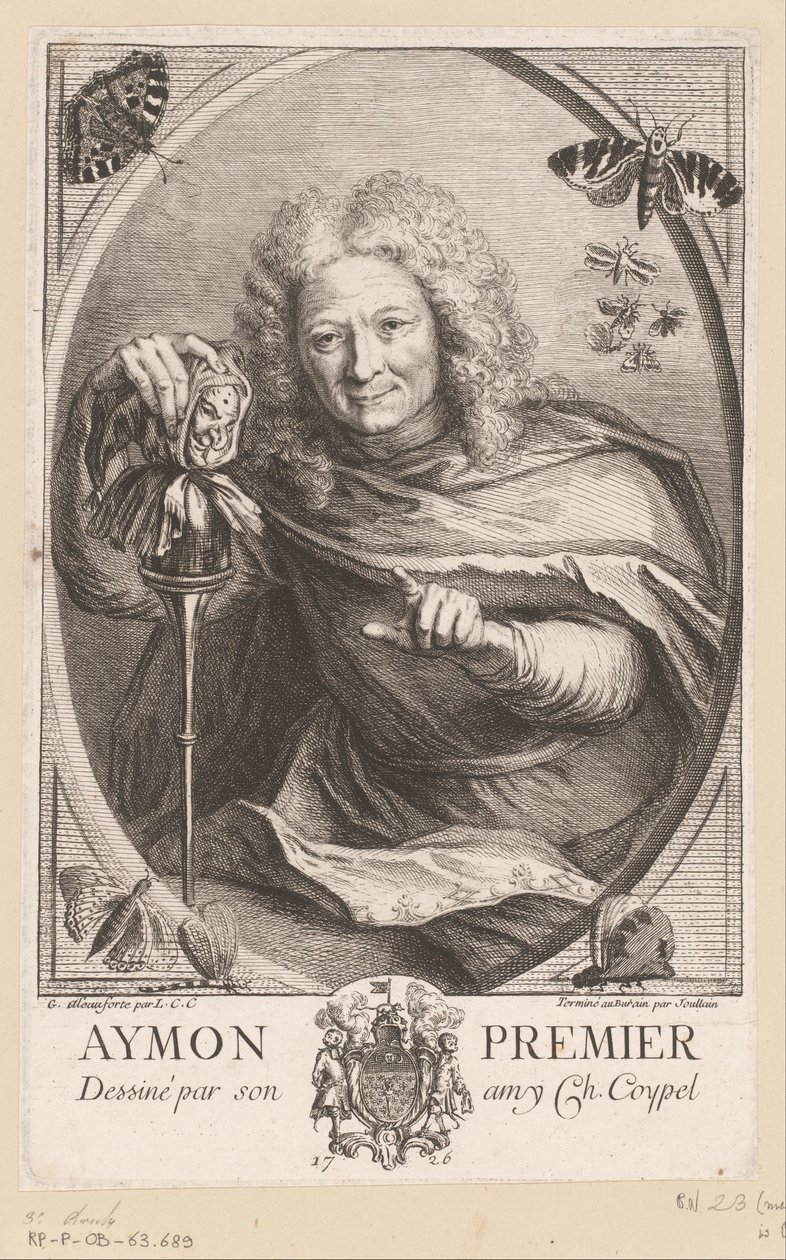Retrato de Etienne Isidore Théophile Aymon Aymon Premier (título sobre objeto) de Anne Claude Philippe Caylus