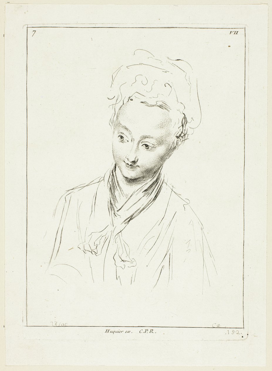 Cabeza de mujer (girada hacia la derecha) de Anne Claude Philippe Caylus