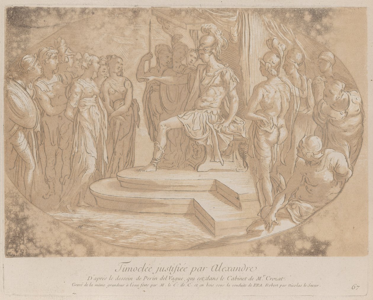 Alejandro Magno liberando a Timoclea, ca. 1729-40 de Anne Claude Philippe de