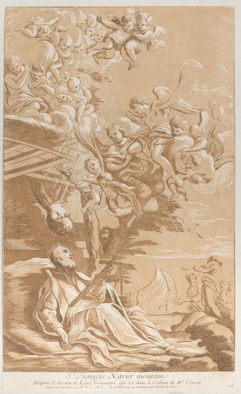 Muerte de San Francisco Javier, ca. 1729 de Anne Claude Philippe de Caylus