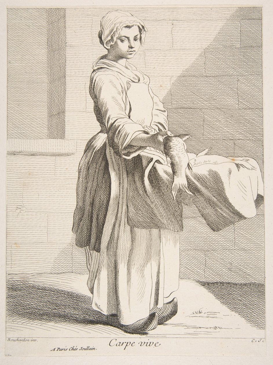 Vendedor de pescado, 1738 de Anne Claude Philippe de Caylus