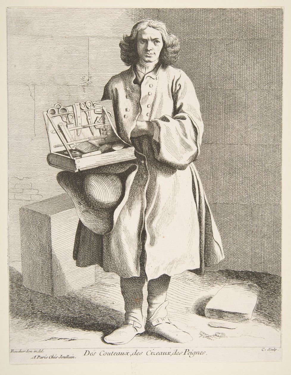 Vendedor Ambulante de Cuchillos, Tijeras y Peines, 1742 de Anne Claude Philippe de Caylus
