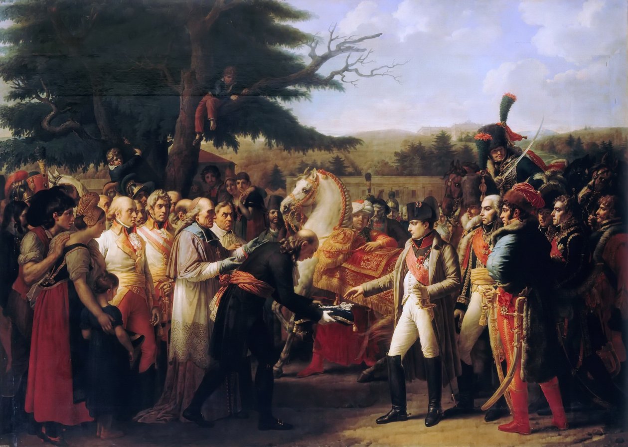 Napoleón Bonaparte recibiendo las llaves de Viena en el Palacio de Schönbrunn, 13 de noviembre de 1805 de Anne Louis Girodet de Roucy Trioson