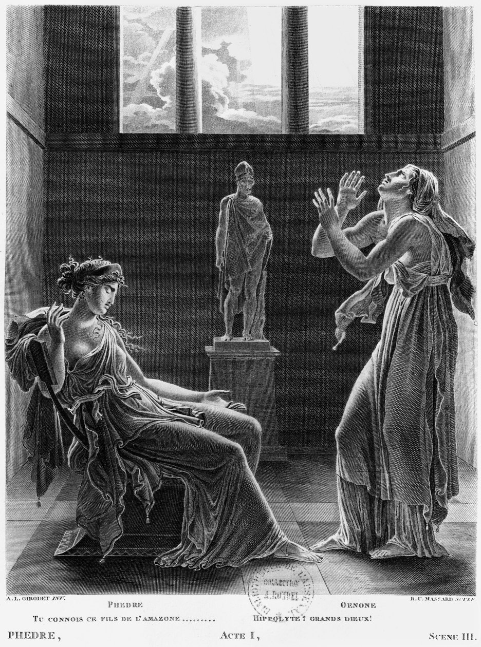 Fedra y Oenone, ilustración del Acto I Escena 3 de 
