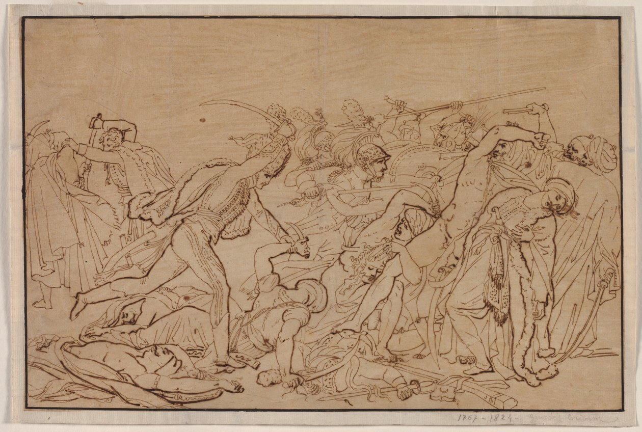 Estudio para La revuelta de El Cairo de Anne Louis Girodet de Roucy Trioson