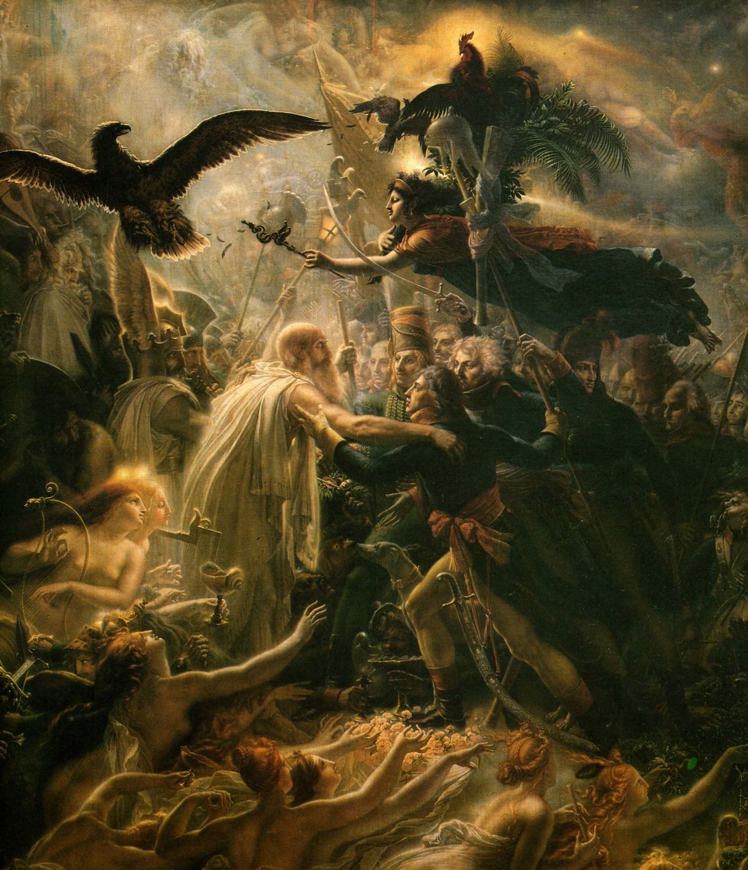 La apoteosis de los héroes franceses que murieron por el país durante la guerra por la libertad de Anne Louis Girodet de Roucy Trioson