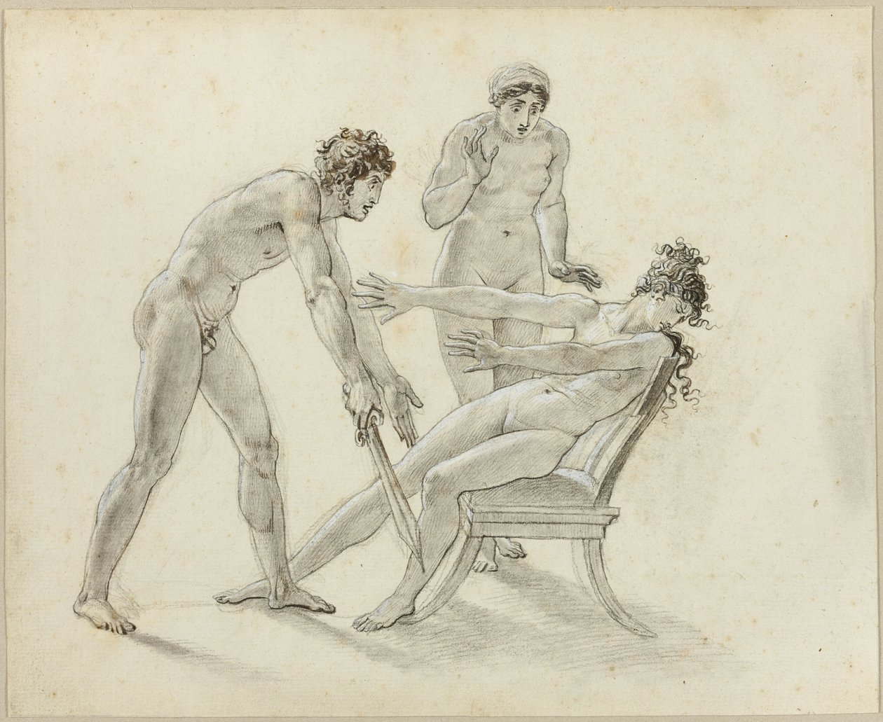 Hermione Rechazando a Orestes de Anne Louis Girodet de Roussy Trioson