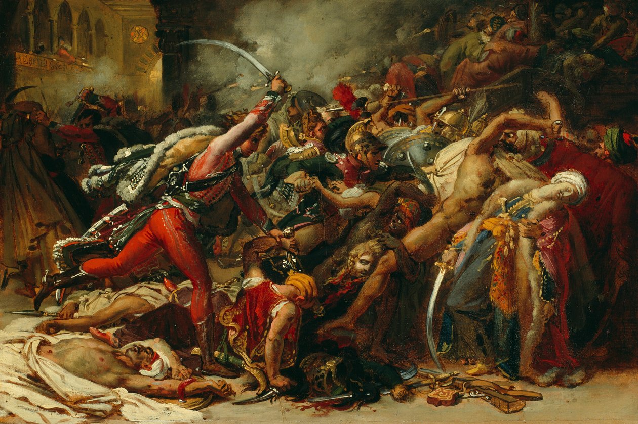 Boceto para La Revuelta de El Cairo de Anne Louis Girodet de Roussy Trioson