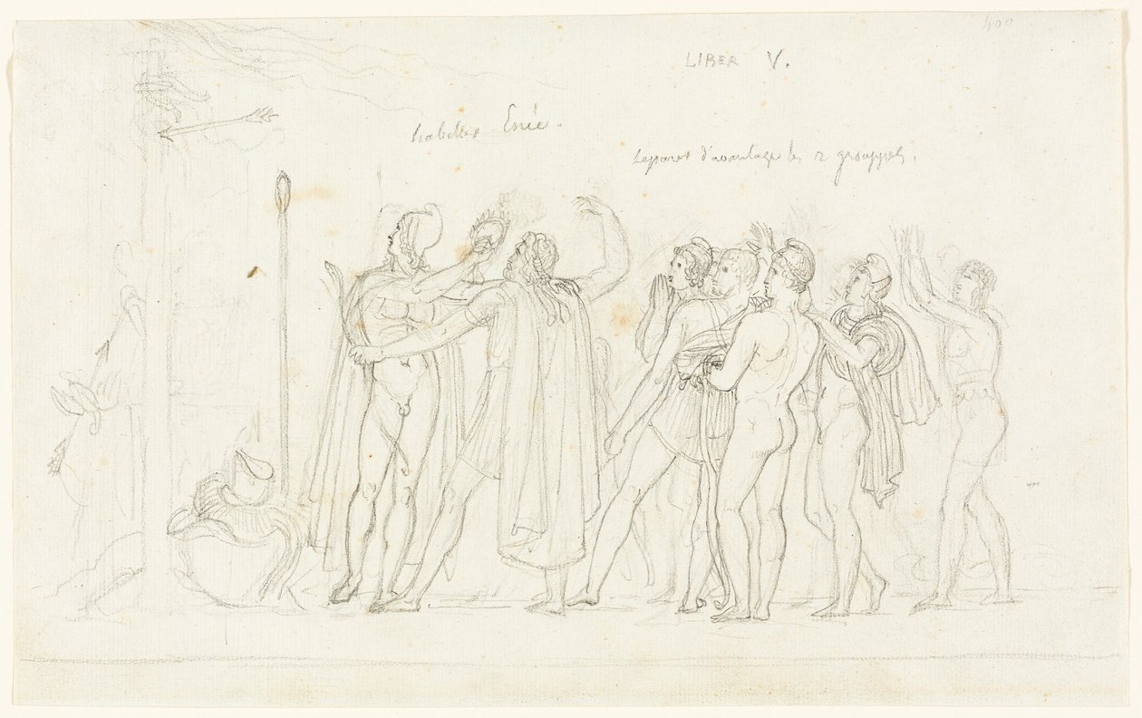 El concurso de tiro con arco, del libro V de la Eneida de Anne Louis Girodet de Roussy Trioson