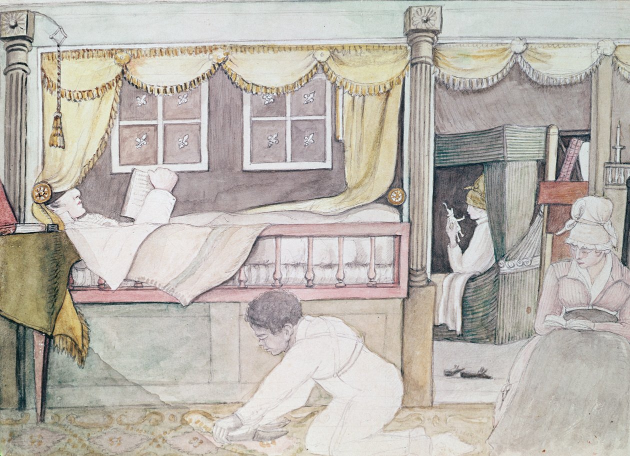 La cabaña de Neuville en el Eurydice, 1816 de Anne Marguerite Hyde de Neuville