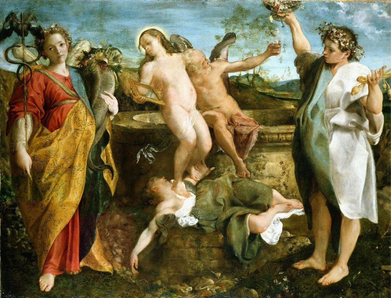 Una alegoría de la Verdad y el Tiempo de Annibale Carracci