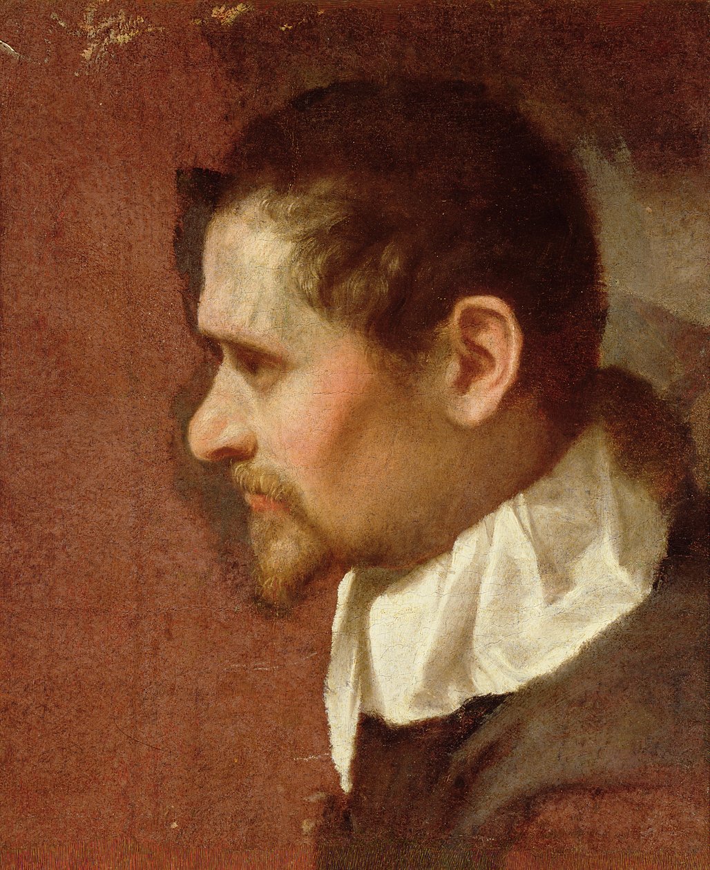 Autorretrato de perfil de Annibale Carracci