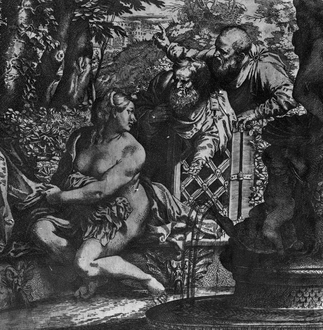 Susana y los ancianos, c.1590 de Annibale Carracci