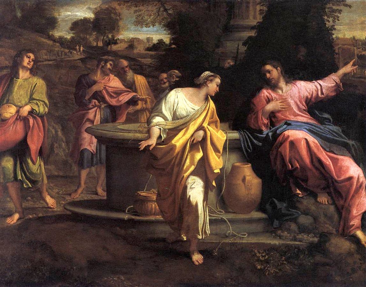 La mujer samaritana en el pozo de Annibale Carracci