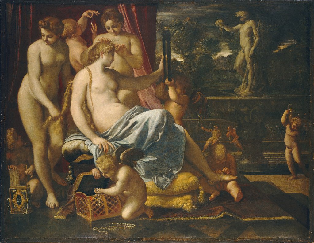 Venus adornada por las Gracias de Annibale Carracci