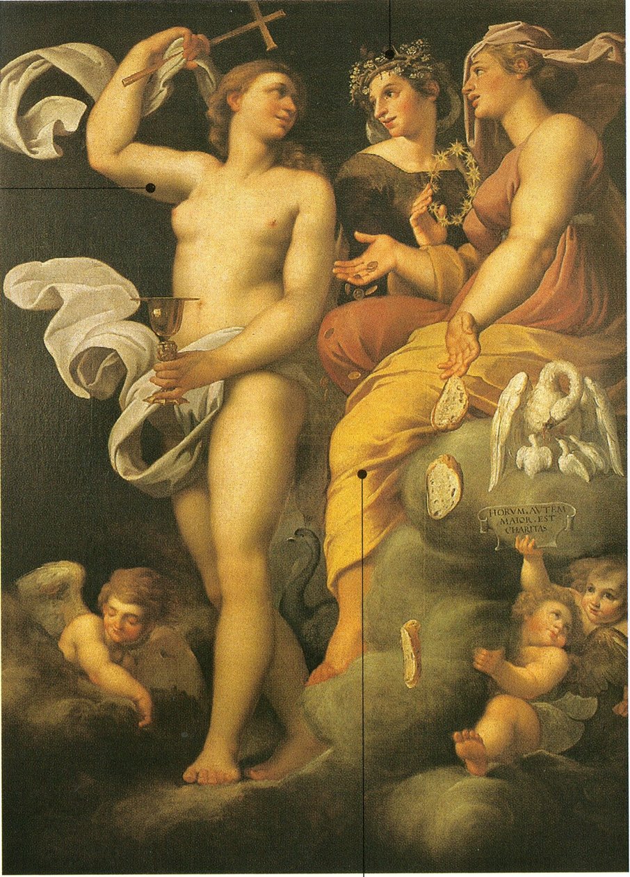 Alegoría de las virtudes teologales de Annibale Carracci