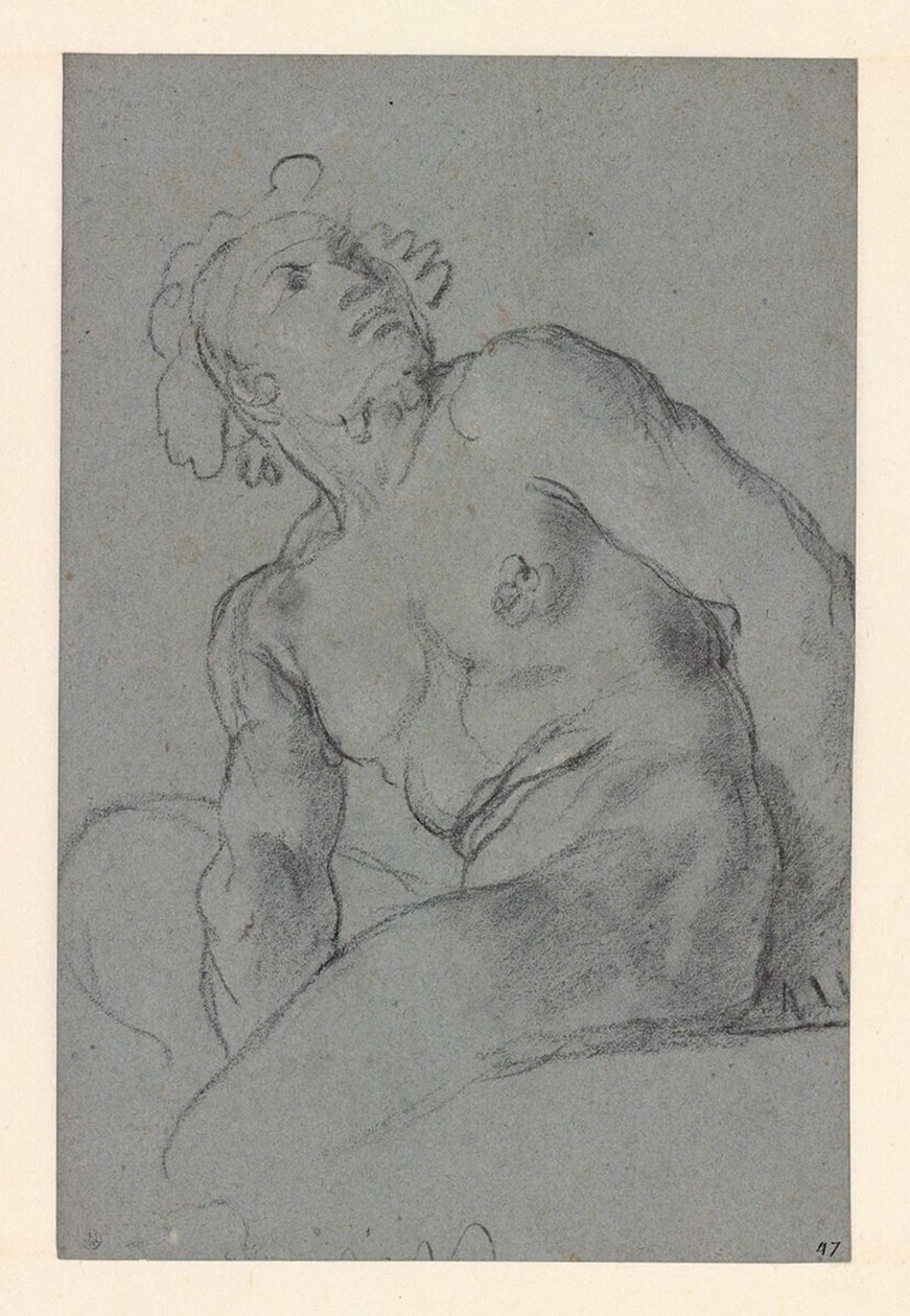 Carracci - Desnudo masculino sentado, I 183 (PK) de Annibale Carracci