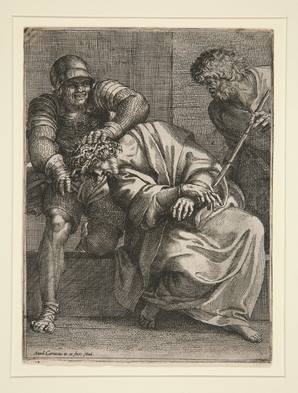 Cristo coronada con espinas de Annibale Carracci