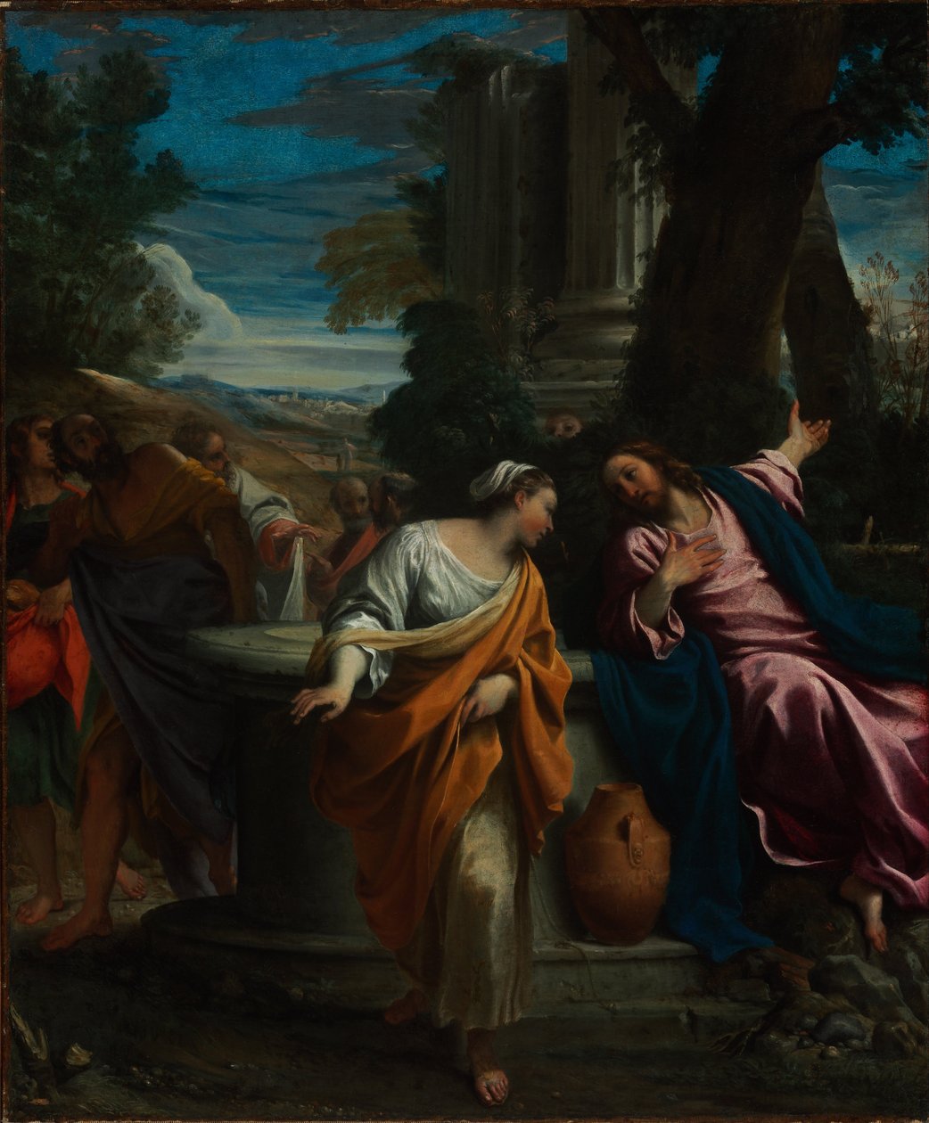 Cristo y la mujer samaritana de Annibale Carracci