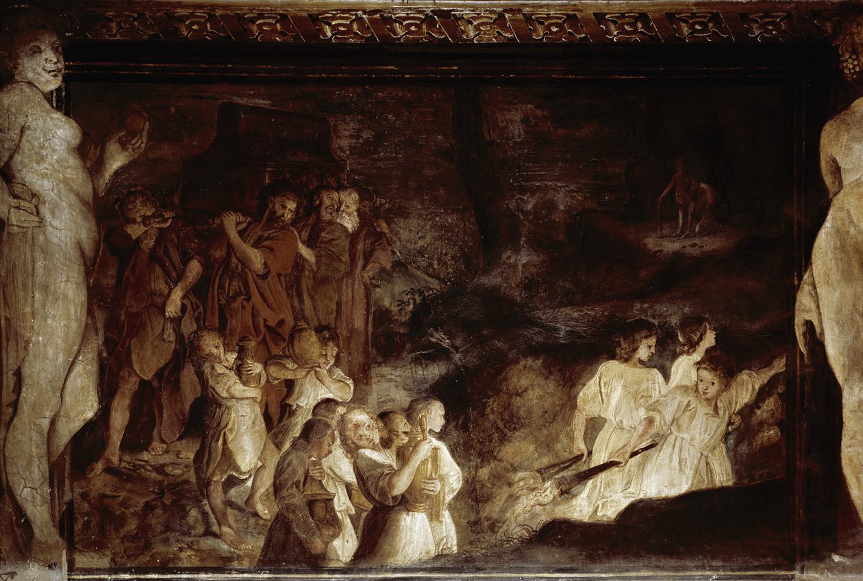 Episodio de la vida de Jasón: Los falsos funerales de Jasón de Annibale Carracci
