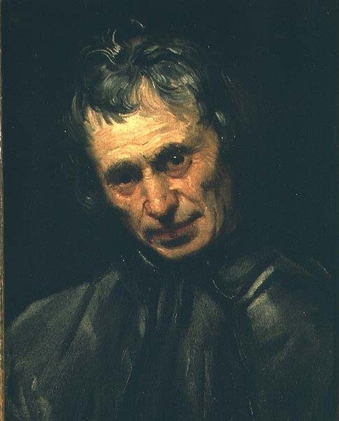 Cabeza de un anciano de Annibale Carracci