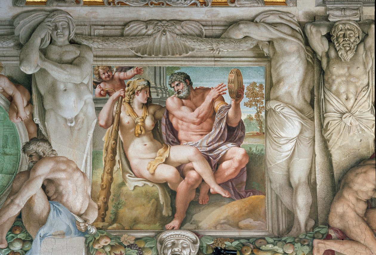 Heracles e Iole. Fresco de Annibale Carracci