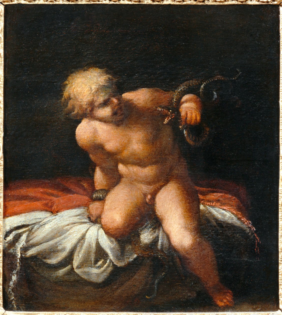 Hercule enfant etouffant les serpents - El niño Hércules estrangula a las serpientes ... de Annibale Carracci