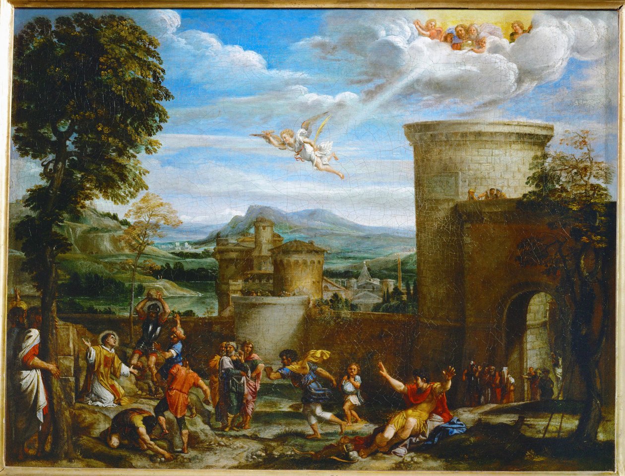 La lapidación de Saint Etienne - La lapidación de San Esteban ... de Annibale Carracci
