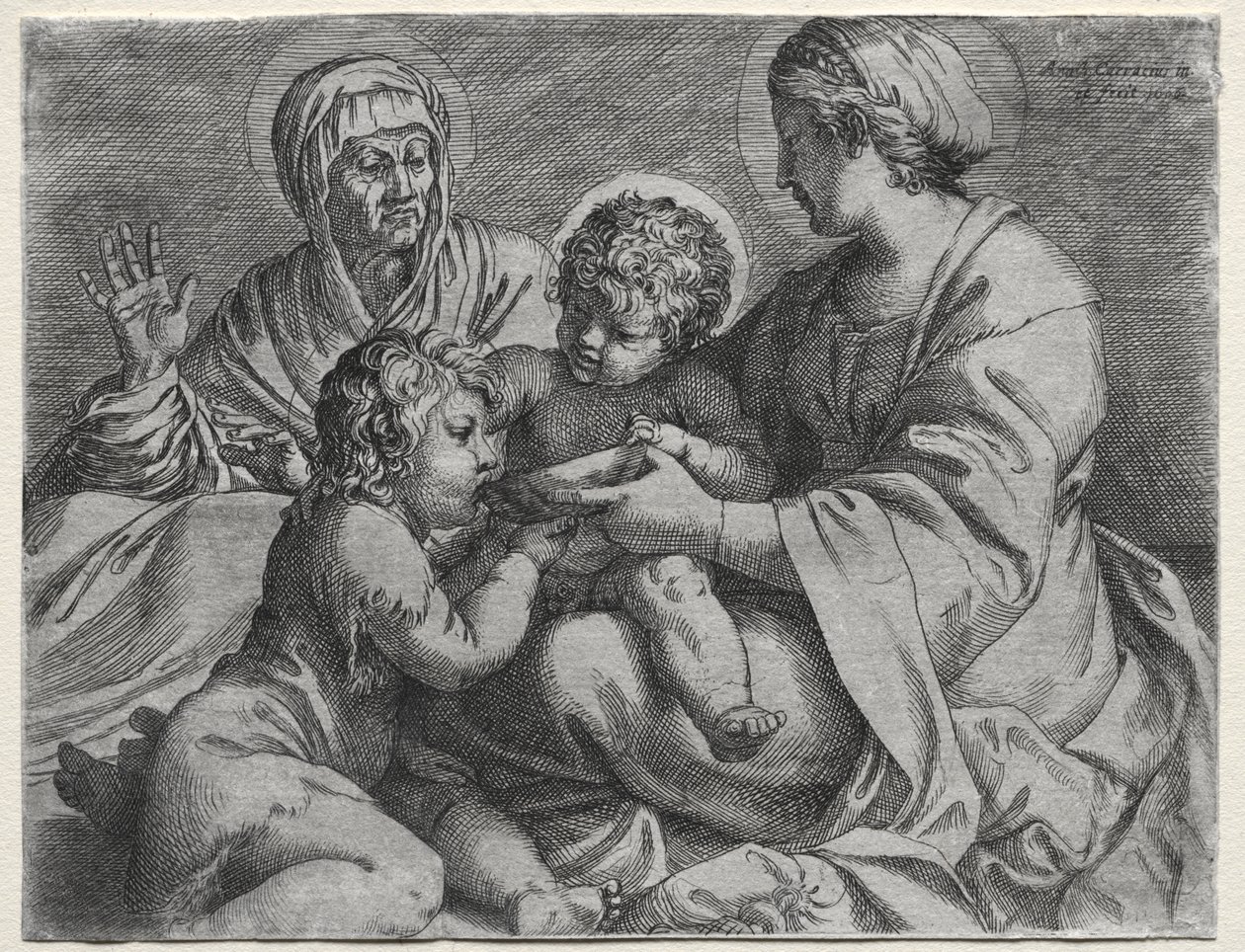 Madonna con el cuenco de Annibale Carracci