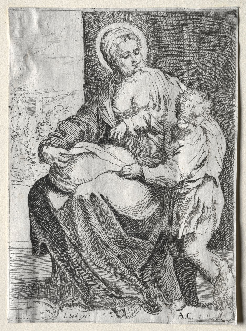 Madonna con el cuervo blanco, 1500s de Annibale Carracci
