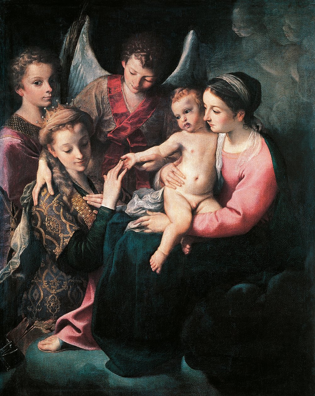 Matrimonio místico de Santa Catalina de Annibale Carracci