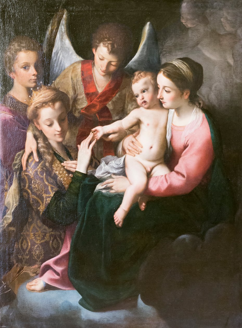 Boda mística de Santa Catalina de Annibale Carracci