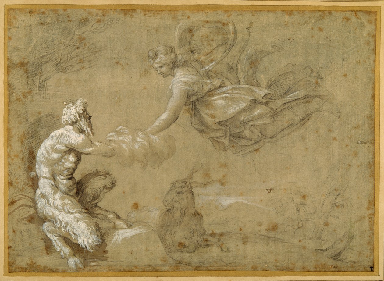 Pan presentando la lana a Diana de Annibale Carracci