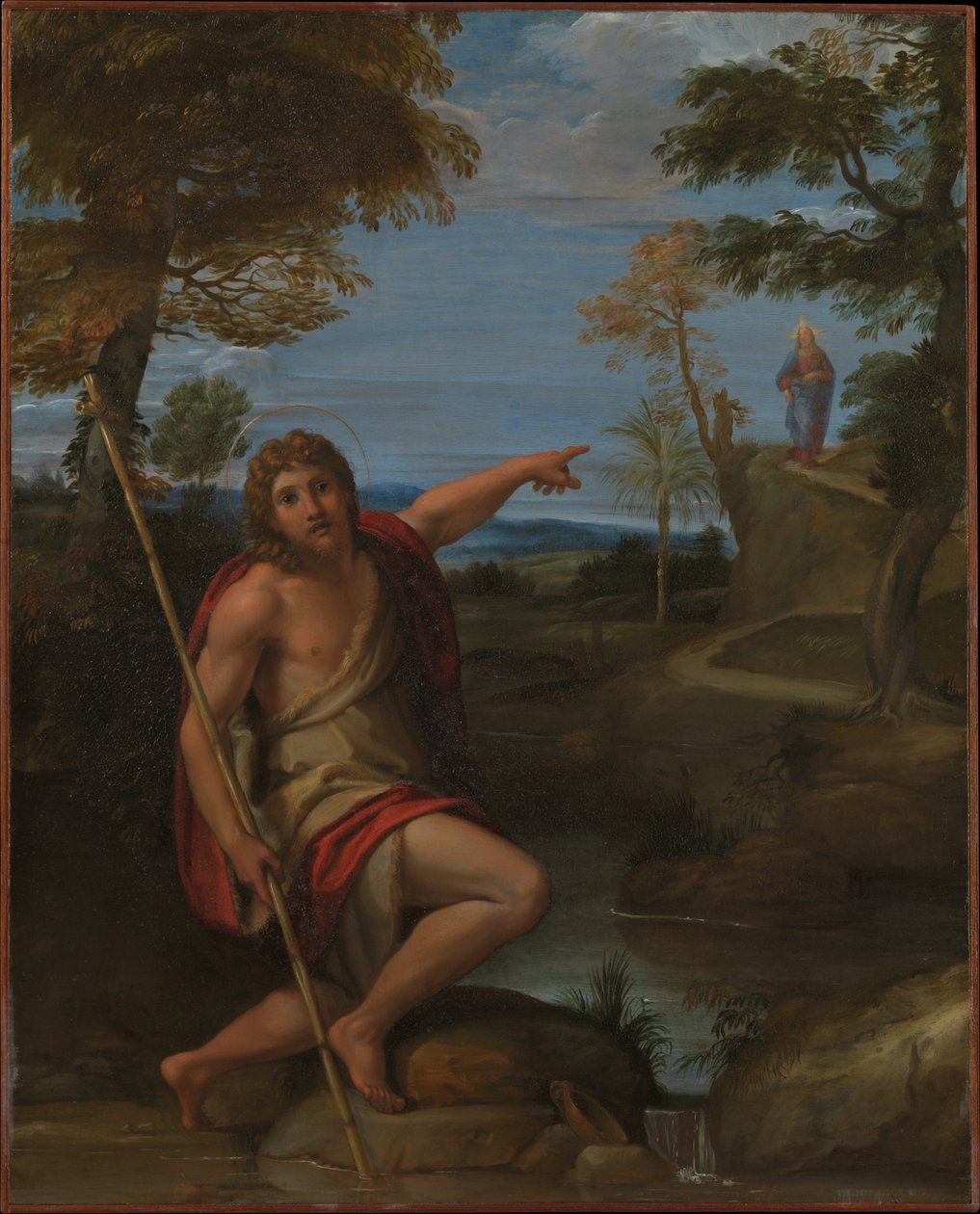 San Juan Bautista dando testimonio de Annibale Carracci