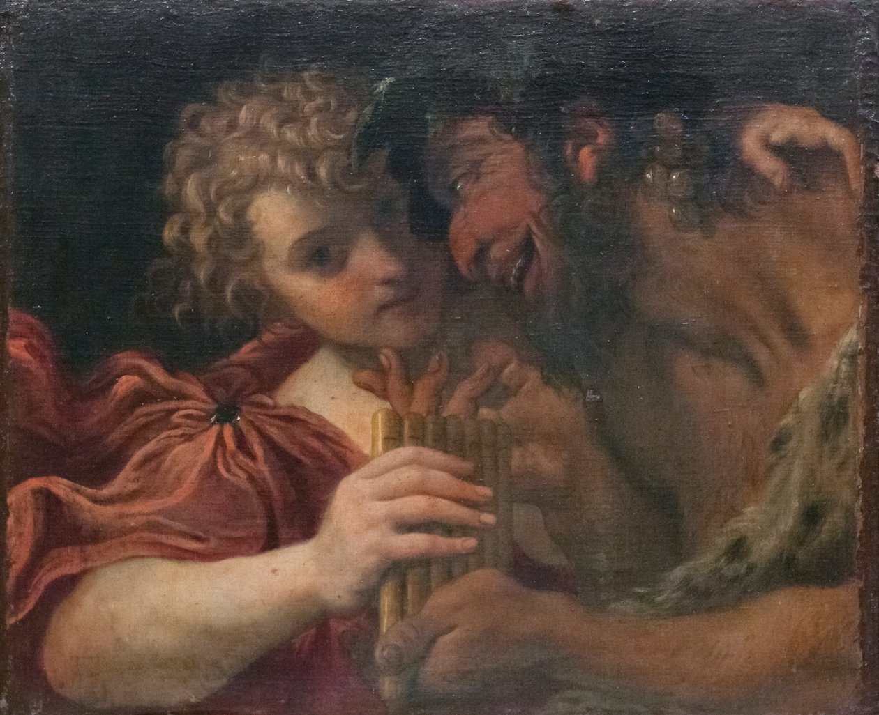 Sátiro y pastor de Annibale Carracci