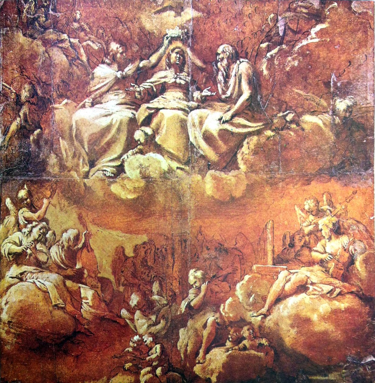 Estudio para la Coronación de la Virgen - Annibale Carracci de Annibale Carracci