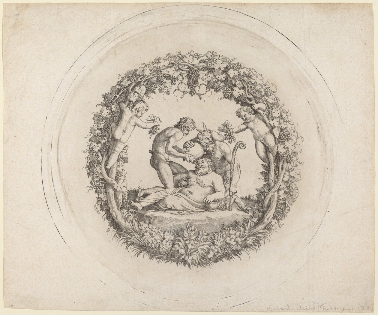 El Sileno borracho ("La Tazza Farnese") de Annibale Carracci