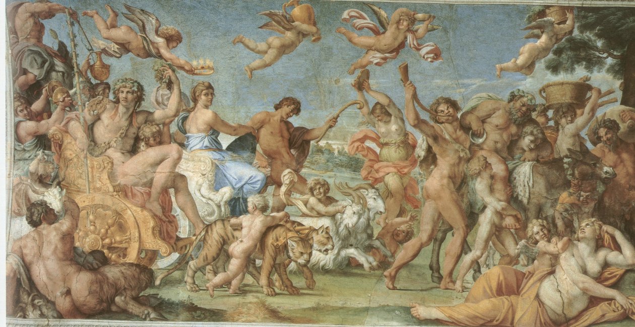 El triunfo de Baco y Ariadna de Annibale Carracci