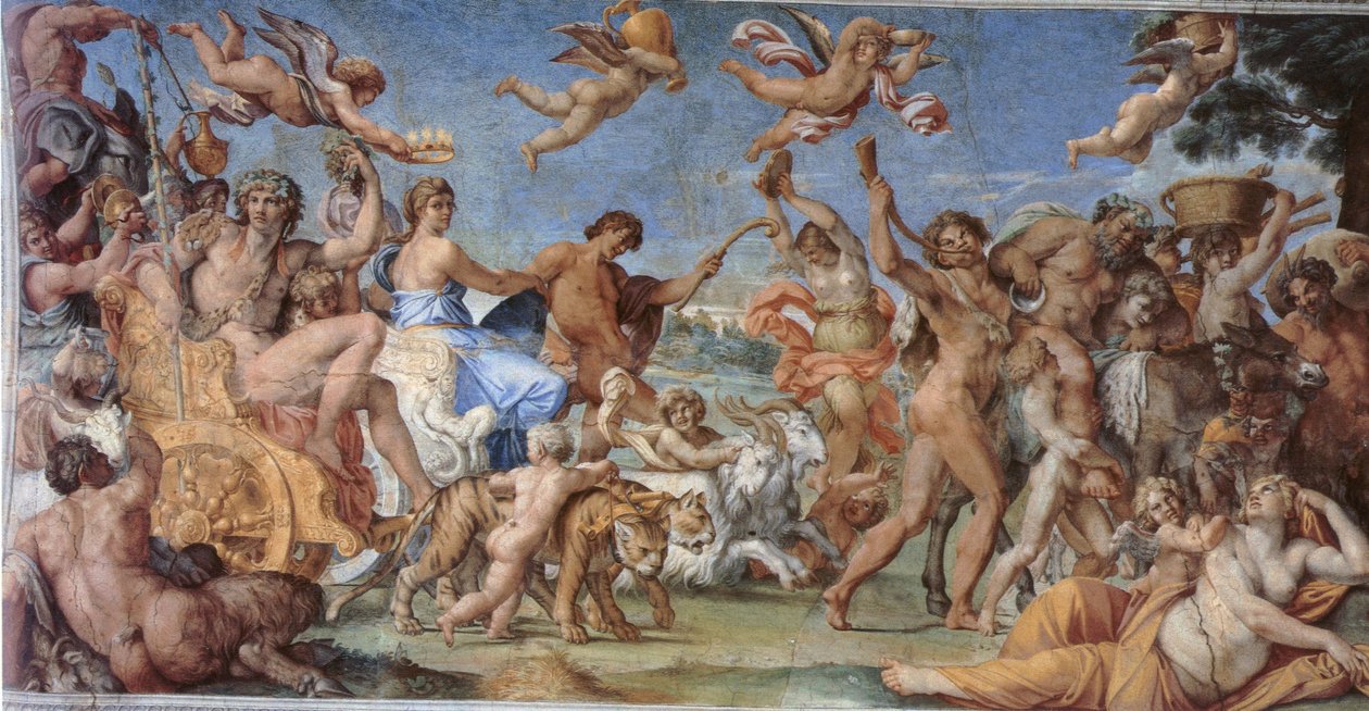 El triunfo de Baco y Ariadna de Annibale Carracci