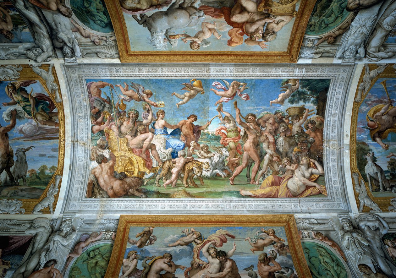 El triunfo de Baco y Ariadna (detalle) de Annibale Carracci