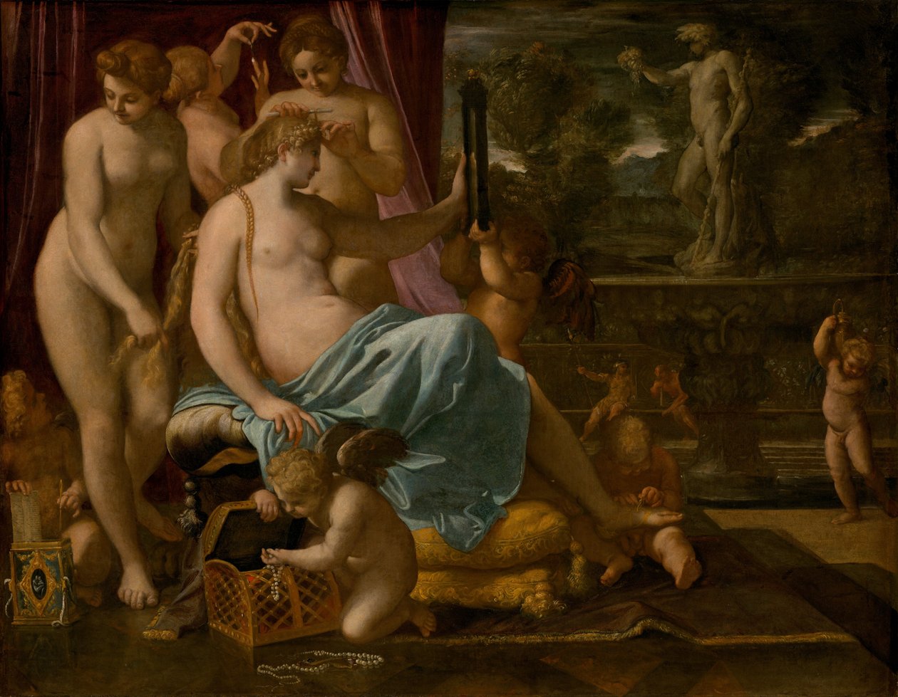 Venus adornada por las Gracias, 1590-1595 de Annibale Carracci