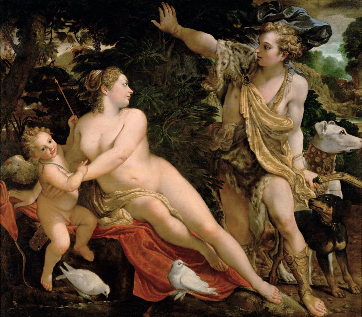 Venus y Adonis de Annibale Carracci