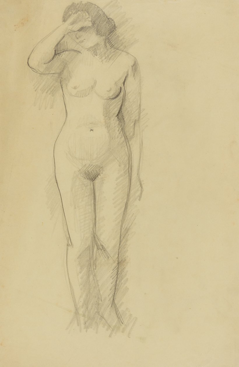 Desnudo femenino de pie de Anny Dollschein