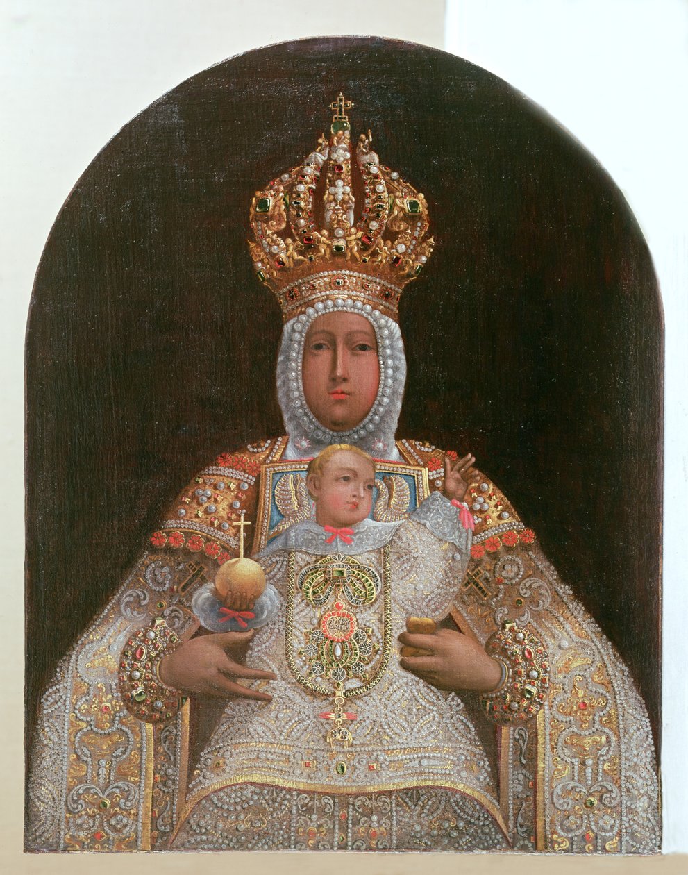 Madonna y Niño, Escuela de Cusco de Unbekannt Unbekannt
