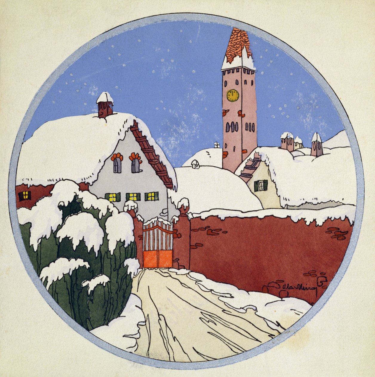 Escena de nieve de Unbekannt Unbekannt