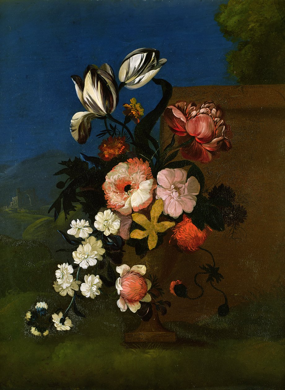 Naturaleza muerta de flores (uno de un par) de Unbekannt Unbekannt