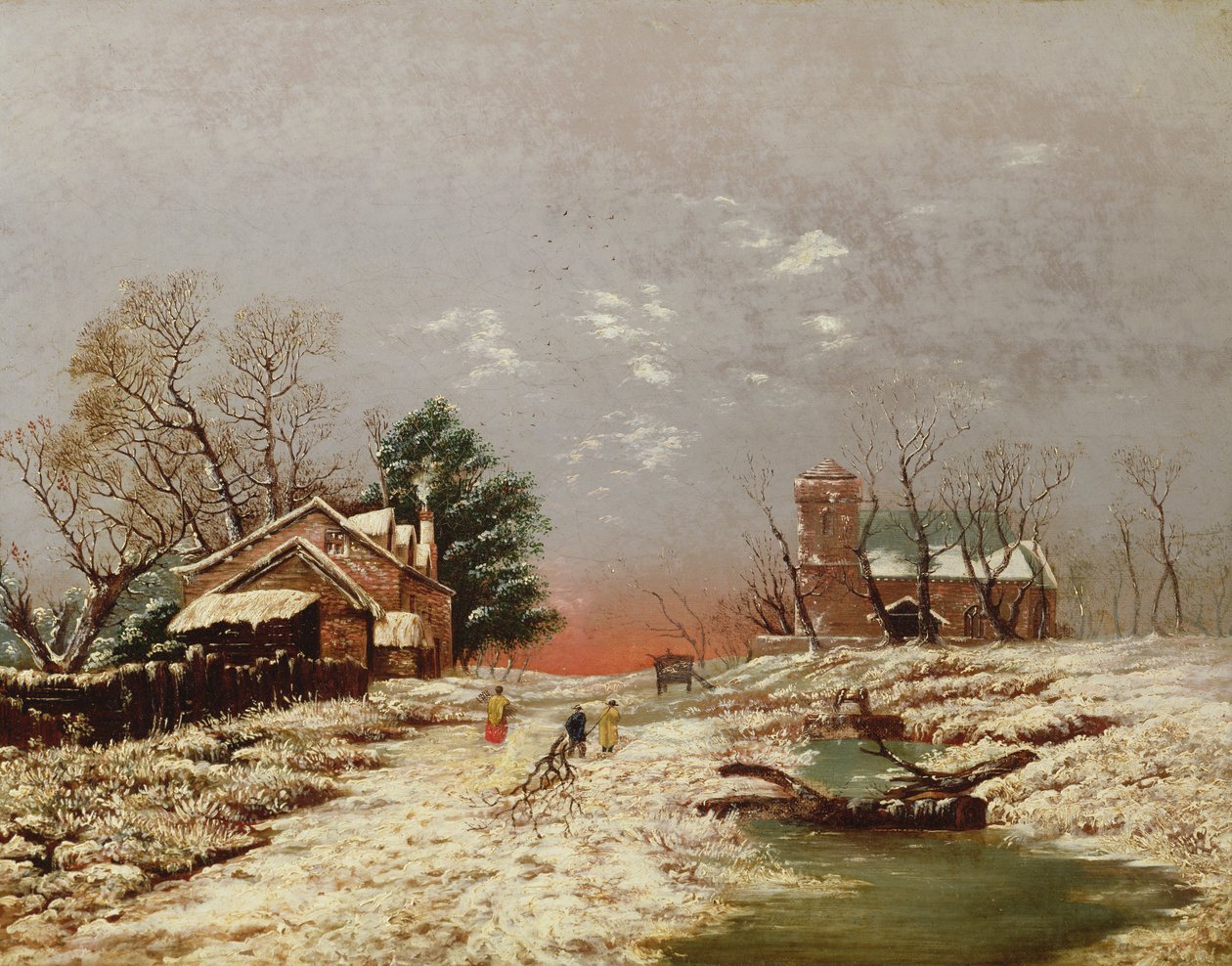 Escena de invierno de Unbekannt Unbekannt